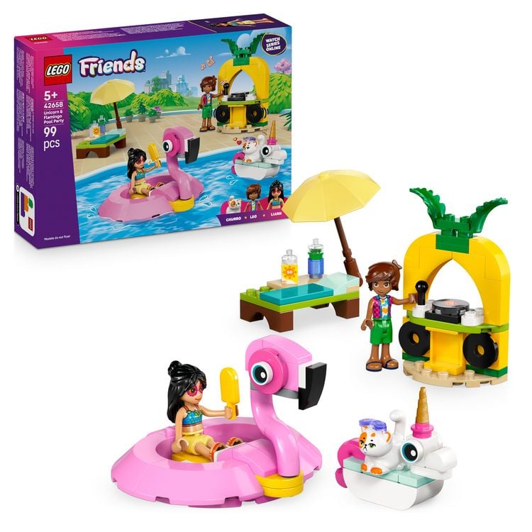 Produktbild: LEGO Friends 42658 Poolparty mit Einhorn und Flamingo, Spielzeug