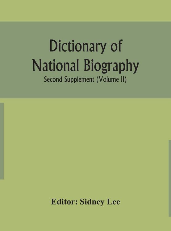 Produktbild: Dictionary Of National Biography. Second Supplement (Volume Ii)