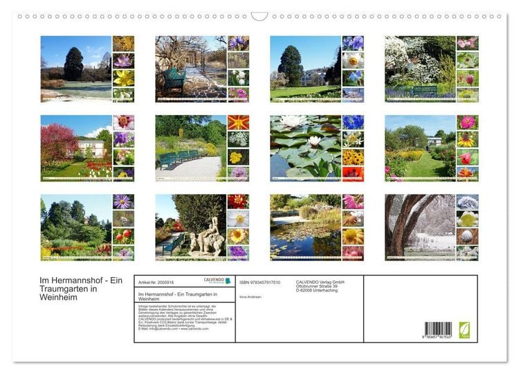 Produktbild: Im Hermannshof - Ein Traumgarten in Weinheim (Wandkalender 2026 DIN A2 quer), CALVENDO Monatskalender