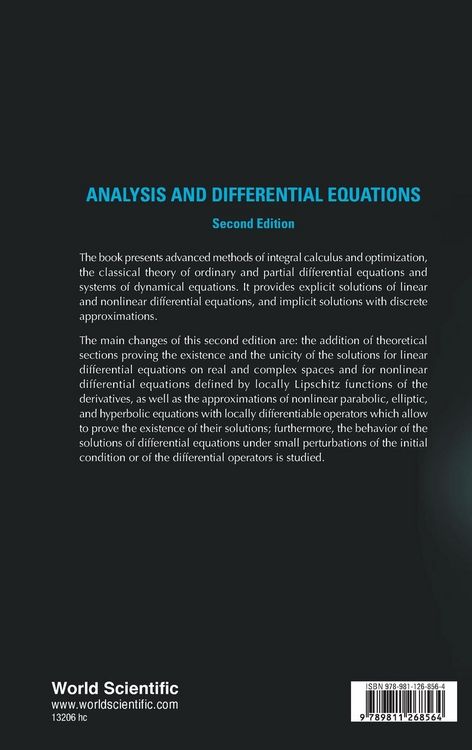 Produktbild: Analysis & Diff Equation (2nd Ed)
