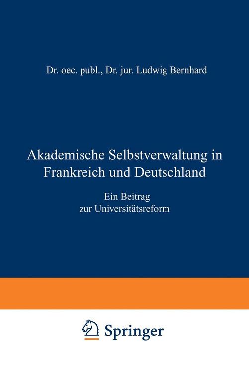 Produktbild: Akademische Selbstverwaltung in Frankreich und Deutschland
