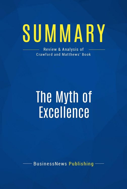 Produktbild: Summary: The Myth of Excellence