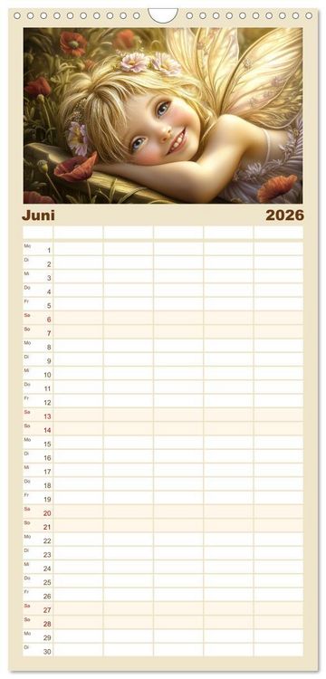 Produktbild: Familienplaner 2026 - Feenstaub und Kinderlachen mit 5 Spalten (Wandkalender, 21 x 45 cm) CALVENDO