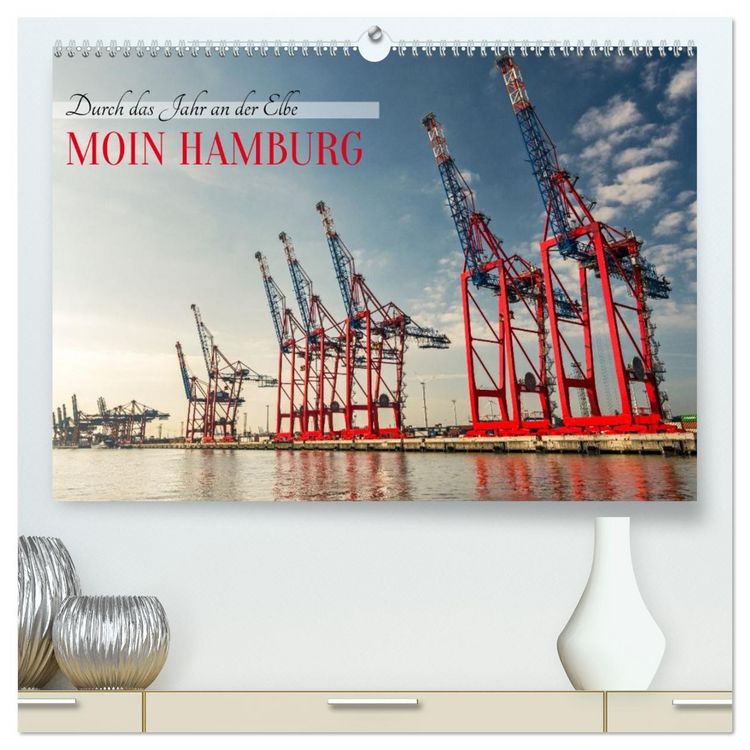 Produktbild: Moin Hamburg - Durch das Jahr an der Elbe (hochwertiger Premium Wandkalender 2026 DIN A2 quer), Kunstdruck in Hochglanz