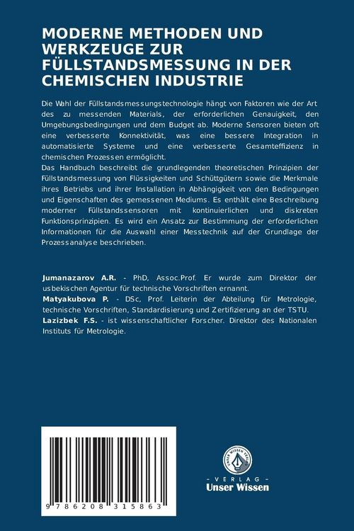 Produktbild: Moderne Methoden und Werkzeuge Zur F&uuml;llstandsmessung in der Chemischen Industrie