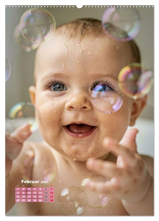Produktbild: Gl&uuml;ckliche Babys (hochwertiger Premium Wandkalender 2027 DIN A2 hoch), Kunstdruck in Hochglanz