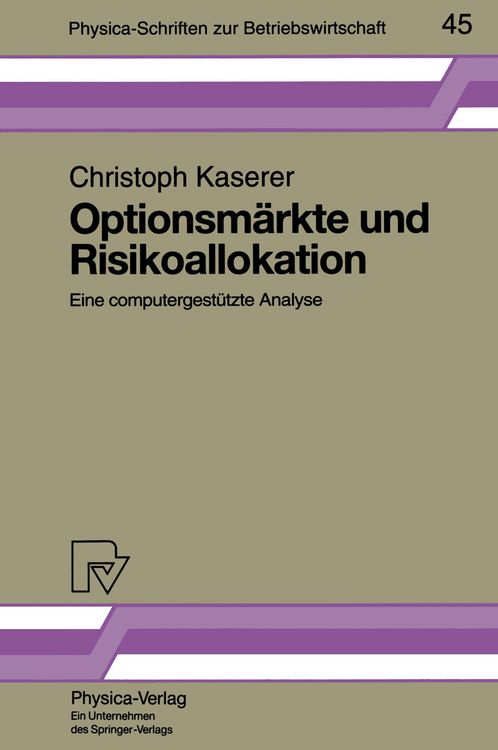 Produktbild: Optionsm&auml;rkte und Risikoallokation