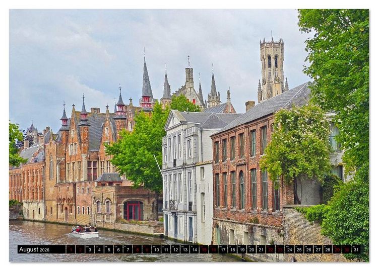 Produktbild: Rundreise kreuz und quer durch Holland und Belgien (Tischkalender 2026 DIN A5 quer), CALVENDO Monatskalender