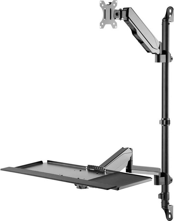 Produktbild: Digitus Monitor-Wandhalterung DA-90372 1 Display(s) 43,2 cm (17") - 81,3 cm (32") Schwarz H&ouml;henverstellbar, Schwenkbar, Neigbar, Neigbar