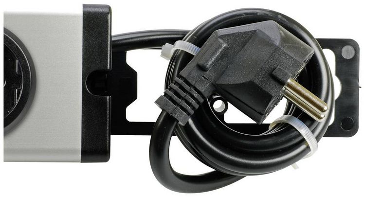 Produktbild: Ehmann 0600x00032031 Steckdosen-Verteiler Silber, Schwarz Schutzkontakt 1St.