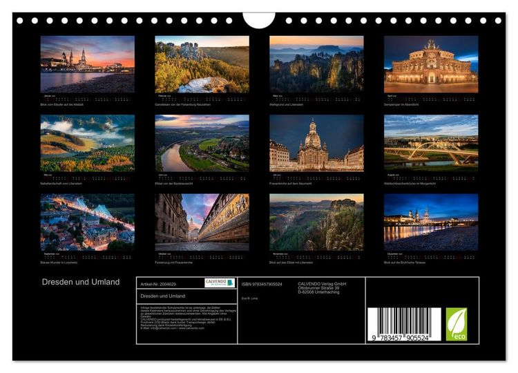 Produktbild: Dresden und Umland (Wandkalender 2026 DIN A4 quer), CALVENDO Monatskalender