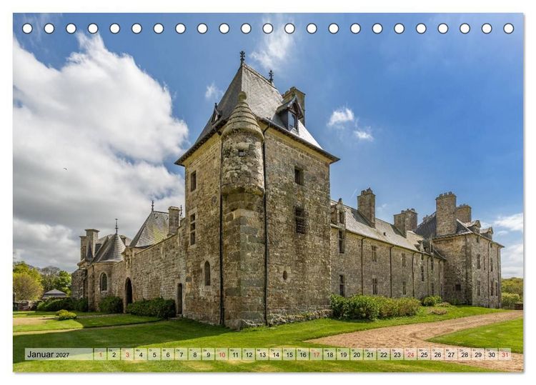 Produktbild: Bretagne - Felsenk&uuml;ste, Sandstr&auml;nde und viel zu sehen (Tischkalender 2027 DIN A5 quer), CALVENDO Monatskalender