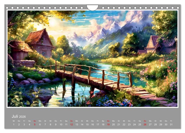 Produktbild: Landschaften im Jahreskreis (Wandkalender 2026 DIN A4 quer), CALVENDO Monatskalender