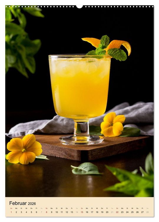Produktbild: Cocktails mit Blumen und Pflanzen (Wandkalender 2026 DIN A2 hoch), CALVENDO Monatskalender