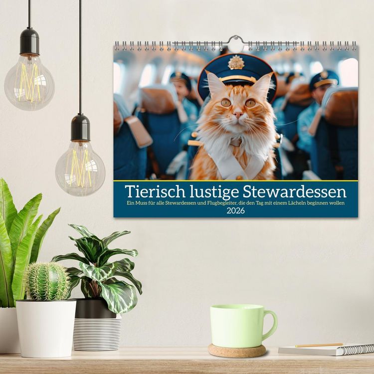 Produktbild: Tierisch lustige Stewardessen (Wandkalender 2026 DIN A4 quer), CALVENDO Monatskalender