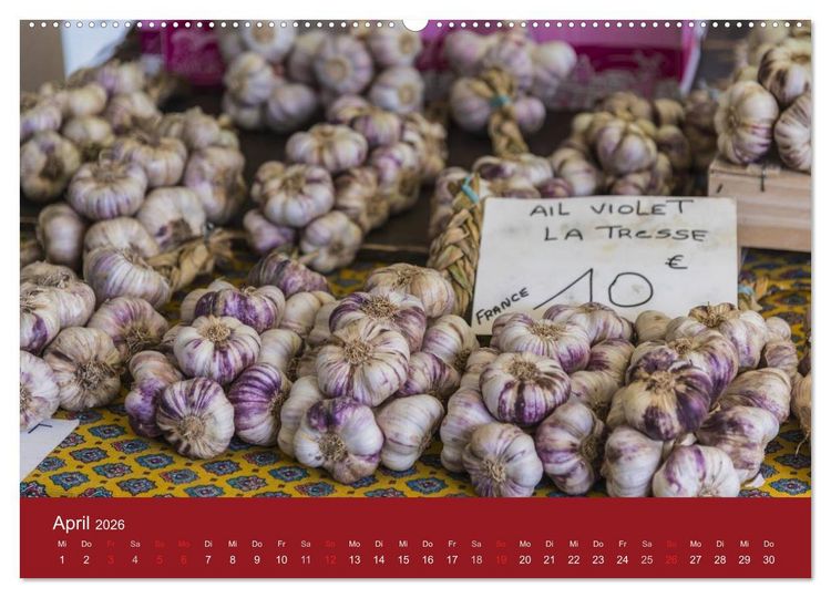 Produktbild: March&eacute; Provencal - M&auml;rkte der Provence (hochwertiger Premium Wandkalender 2026 DIN A2 quer), Kunstdruck in Hochglanz