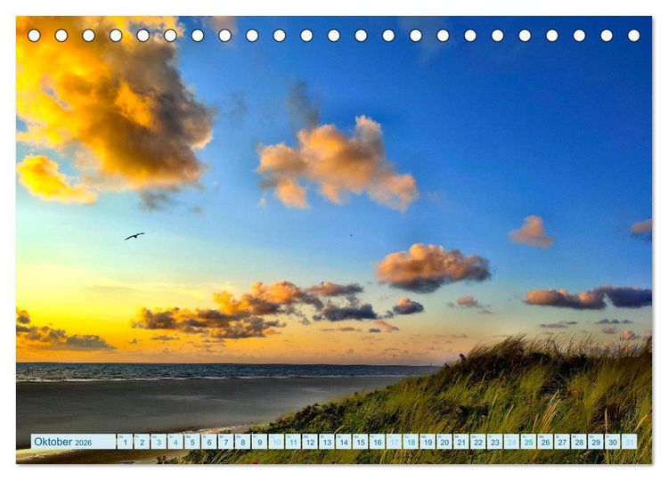 Produktbild: Beach Light Inspiration (Tischkalender 2026 DIN A5 quer), CALVENDO Monatskalender