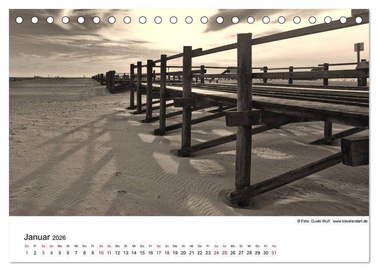 Produktbild: Sankt Peter-Ording. Ein Traum an der Nordsee (Tischkalender 2026 DIN A5 quer), CALVENDO Monatskalender