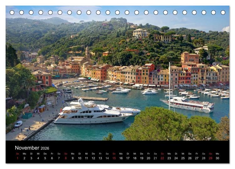 Produktbild: Ligurien - die italienische Riviera (Tischkalender 2026 DIN A5 quer), CALVENDO Monatskalender