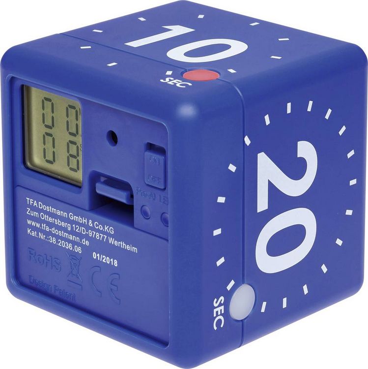 Produktbild: TFA Dostmann CUBE Timer Blau digital