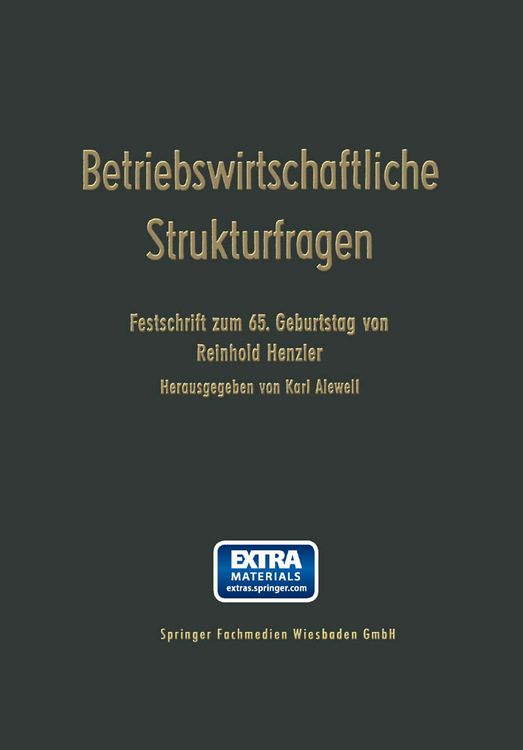Produktbild: Betriebswirtschaftliche Strukturfragen