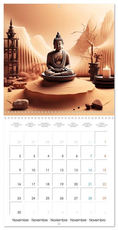 Produktbild: Instant paisible (Calendrier mural carr&eacute; 2026 30x30 cm) Calendrier double avec une page pour vos prises de notes
