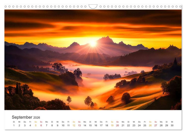 Produktbild: Die Sch&ouml;nheit der Sonne (Wandkalender 2026 DIN A3 quer), CALVENDO Monatskalender