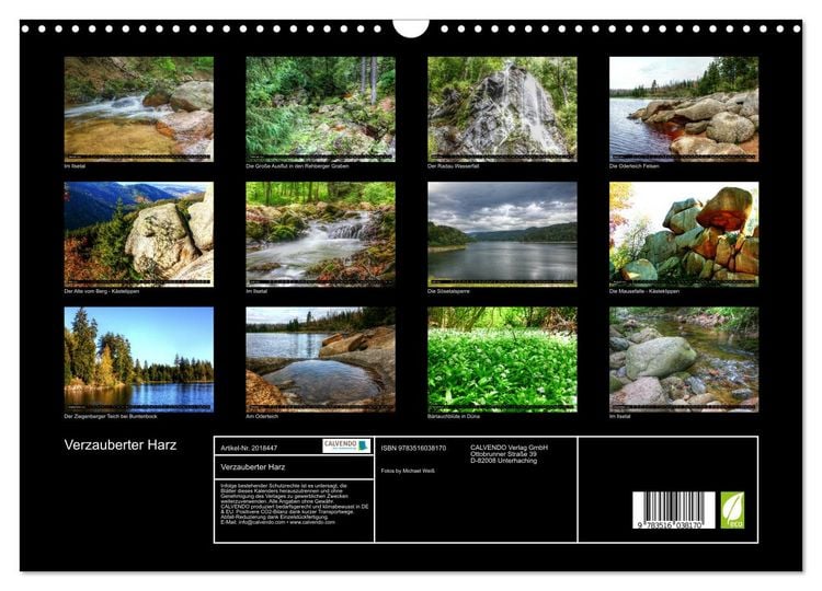 Produktbild: Verzauberter Harz (Wandkalender 2026 DIN A3 quer), CALVENDO Monatskalender