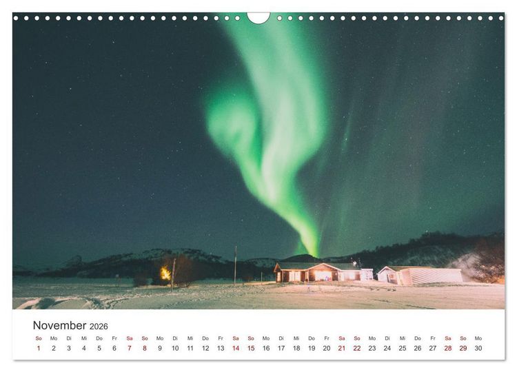 Produktbild: Polarlichter - Einzigartige Ph&auml;nomene am Himmel. (Wandkalender 2026 DIN A3 quer), CALVENDO Monatskalender