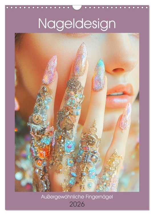 Produktbild: Nageldesign. Au&szlig;ergew&ouml;hnliche Fingern&auml;gel (Wandkalender 2026 DIN A3 hoch), CALVENDO Monatskalender
