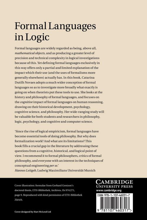 Produktbild: Formal Languages in Logic
