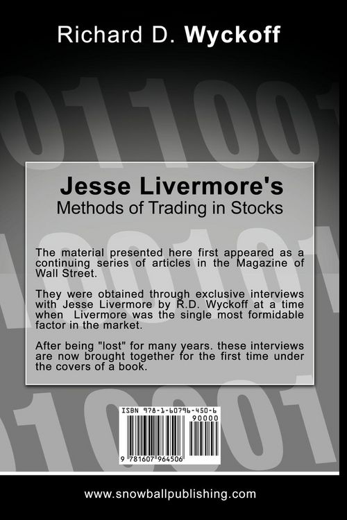 Produktbild: Jesse Livermore's Methods of Trading in Stocks