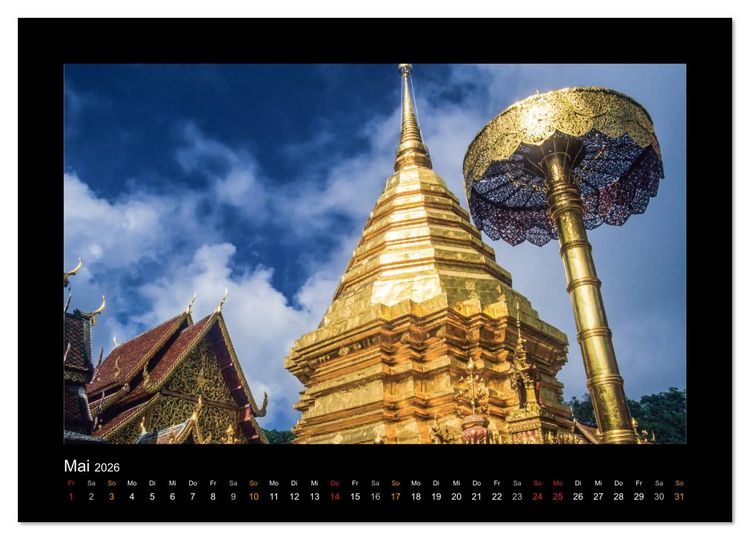 Produktbild: Thailand - Traumstr&auml;nde und Tempel (Wandkalender 2026 DIN A4 quer), CALVENDO Monatskalender