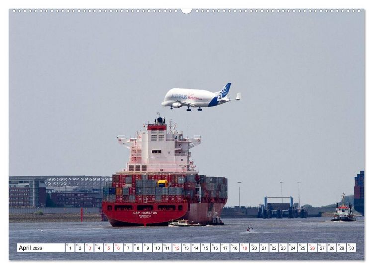 Produktbild: Dicke P&ouml;tte im Hafen und auf gro&szlig;er Fahrt (hochwertiger Premium Wandkalender 2026 DIN A2 quer), Kunstdruck in Hochglanz