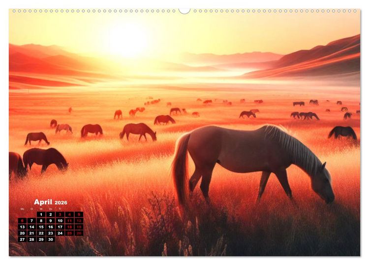 Produktbild: Pr&auml;rie Welten - Ein Kalender, der die Seele der Pr&auml;rie einf&auml;ngt. (hochwertiger Premium Wandkalender 2026 DIN A2 quer), Kunstdruck in Hochglanz