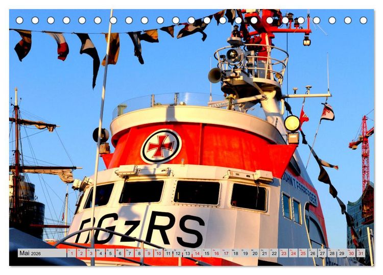 Produktbild: Maritimes. Hamburger Hafen, fotografiert von Ralf Kretschmer (Tischkalender 2026 DIN A5 quer), CALVENDO Monatskalender