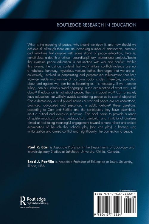 Produktbild: Educating for Peace in a Time of Permanent War