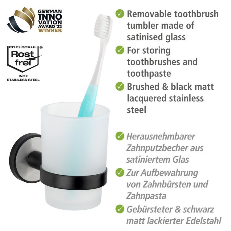 Produktbild: UV-Loc&reg; Zahnputzbecherhalter Mod. Udine, Befestigen ohne Bohren mit innovativem Klebesystem