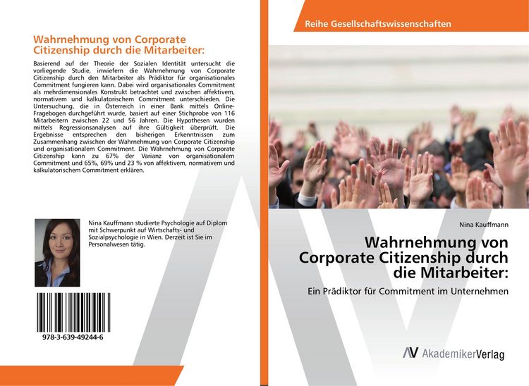 Produktbild: Wahrnehmung von Corporate Citizenship durch die Mitarbeiter: