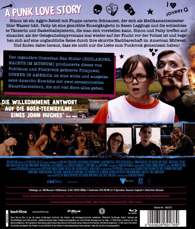 Produktbild: Dinner in America - A Punk Love Story