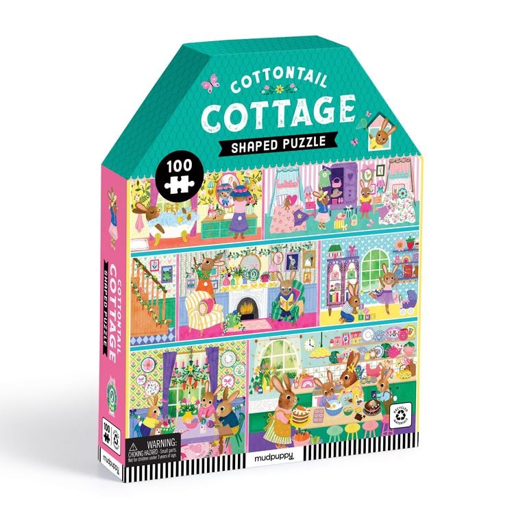 Produktbild: Cottontail Cottage 100 Piece House-shaped Puzzle