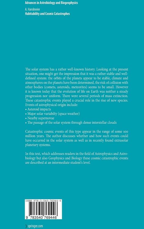 Produktbild: Habitability and Cosmic Catastrophes