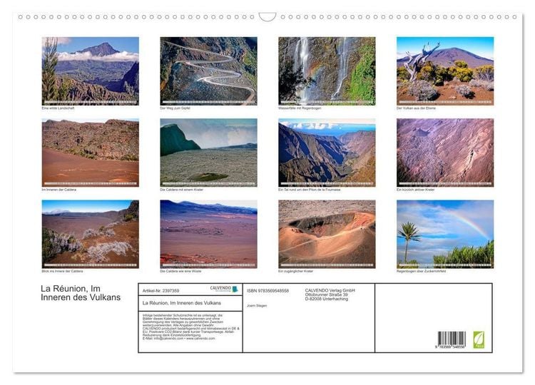 Produktbild: La R&eacute;union, Im Inneren des Vulkans (Wandkalender 2027 DIN A2 quer), CALVENDO Monatskalender