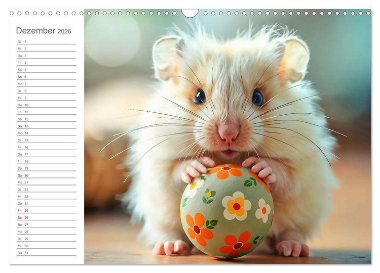 Produktbild: Spielzeit mit Schnuffel - Ein Hamster im Spielzeugparadies (Wandkalender 2026 DIN A3 quer), CALVENDO Monatskalender