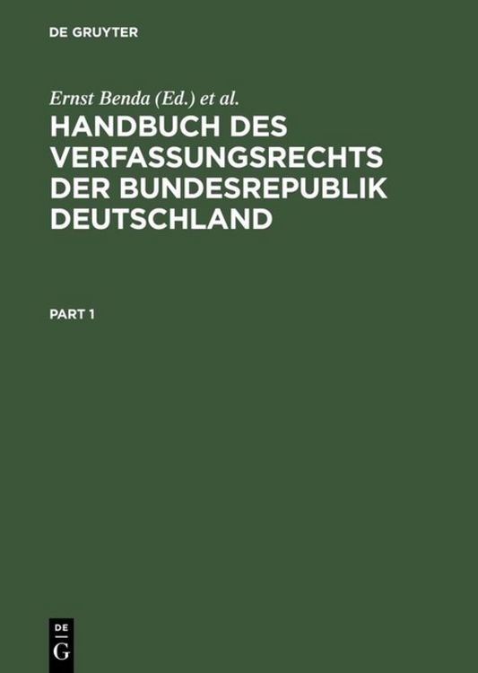 Produktbild: Handbuch des Verfassungsrechts der Bundesrepublik Deutschland