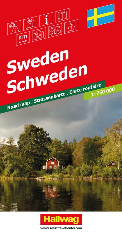 Produktbild: Hallwag Strassenkarte Schweden 1:750.000