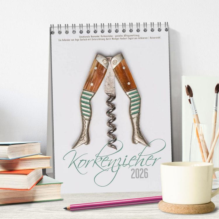 Produktbild: Emotionale Momente: Korkenzieher - geniales Alltagswerkzeug. (Tischkalender 2026 DIN A5 hoch), CALVENDO Monatskalender