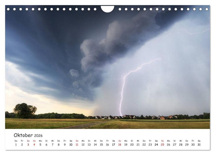 Produktbild: Gewitterwelten (Wandkalender 2026 DIN A4 quer), CALVENDO Monatskalender