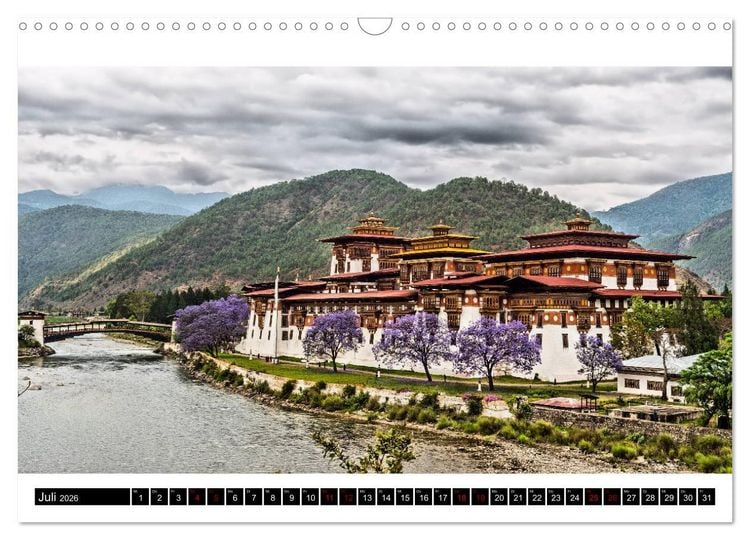 Produktbild: Bhutan - Natur und Tradition (Wandkalender 2026 DIN A3 quer), CALVENDO Monatskalender