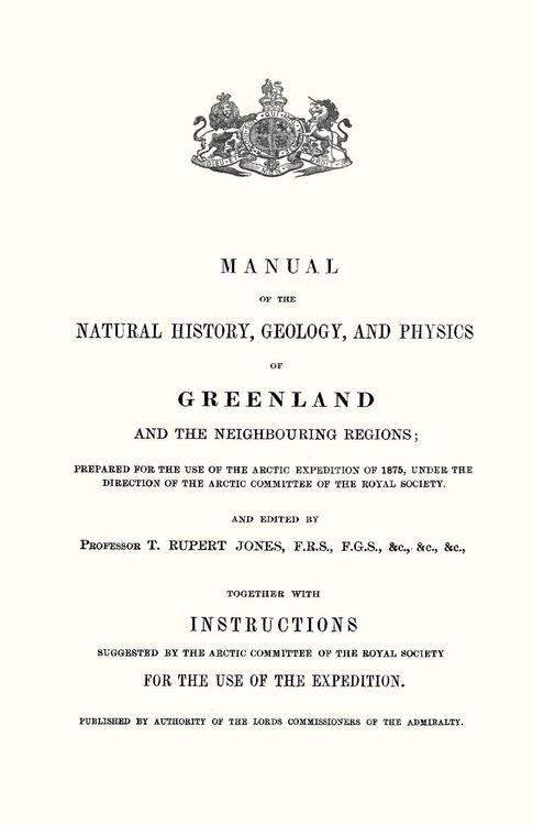 Produktbild: Manual of the Natural History, Geology, and Physics of Greenland 1875 Volume 2